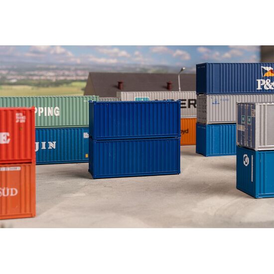 20 Container bleu set de 2