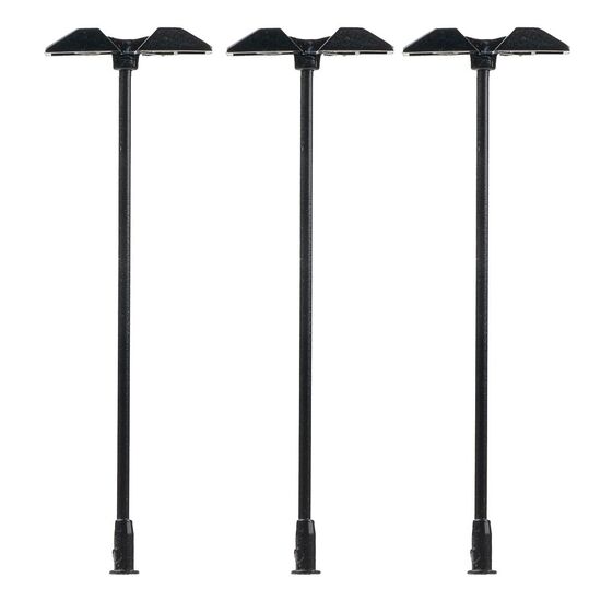 Lampe trapézoïdale à LED à deux flammes blanc chaud 3 pièces