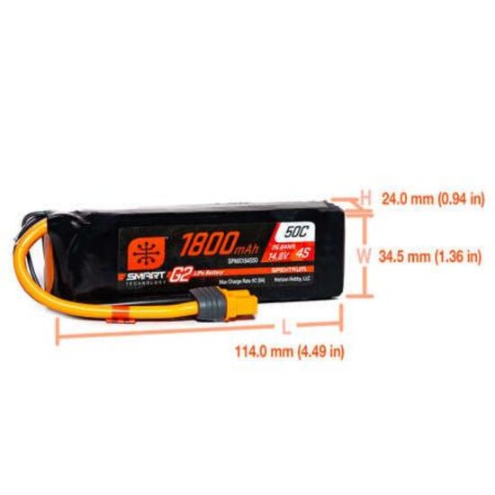 ACCU Li-Po 4S 14.8V 1800mAh 50C IC3 Smart Technology - G2, 3 image
