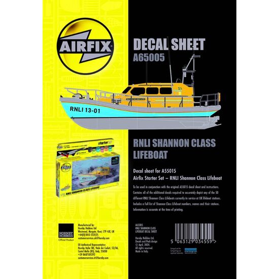 Decal Sheet - RNLI Shannon Class Lifeboat zu A55015