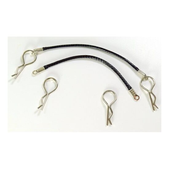 Absima Karosseriesplinte mit Seil, schwarz