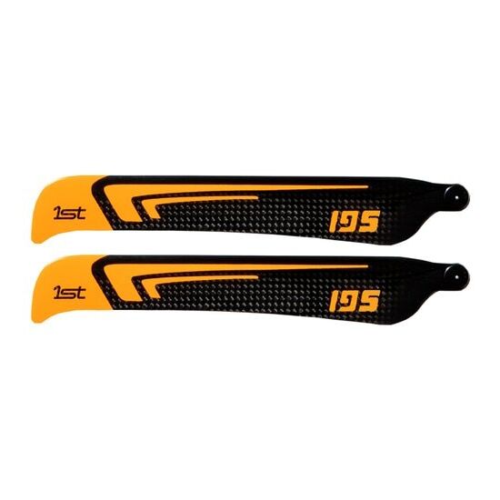 1st Rotorblätter CFK 195mm FBL (Orange)