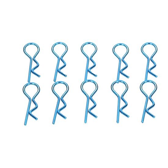 Body clips (10pcs) large blue
