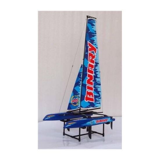 Binary 400mm Catamaran Segelboot blau RTR