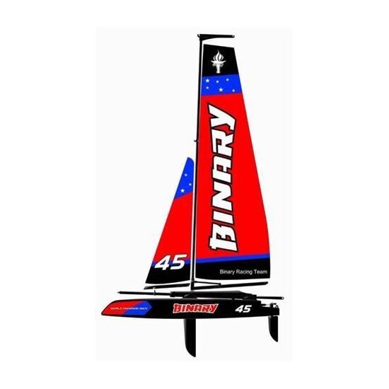 Binary 400mm Catamaran Segelboot rot RTR